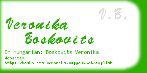 veronika boskovits business card